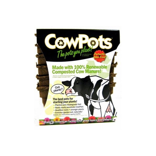 Summit Chemical 12PK 3 SQ Cow Pot 103 - main